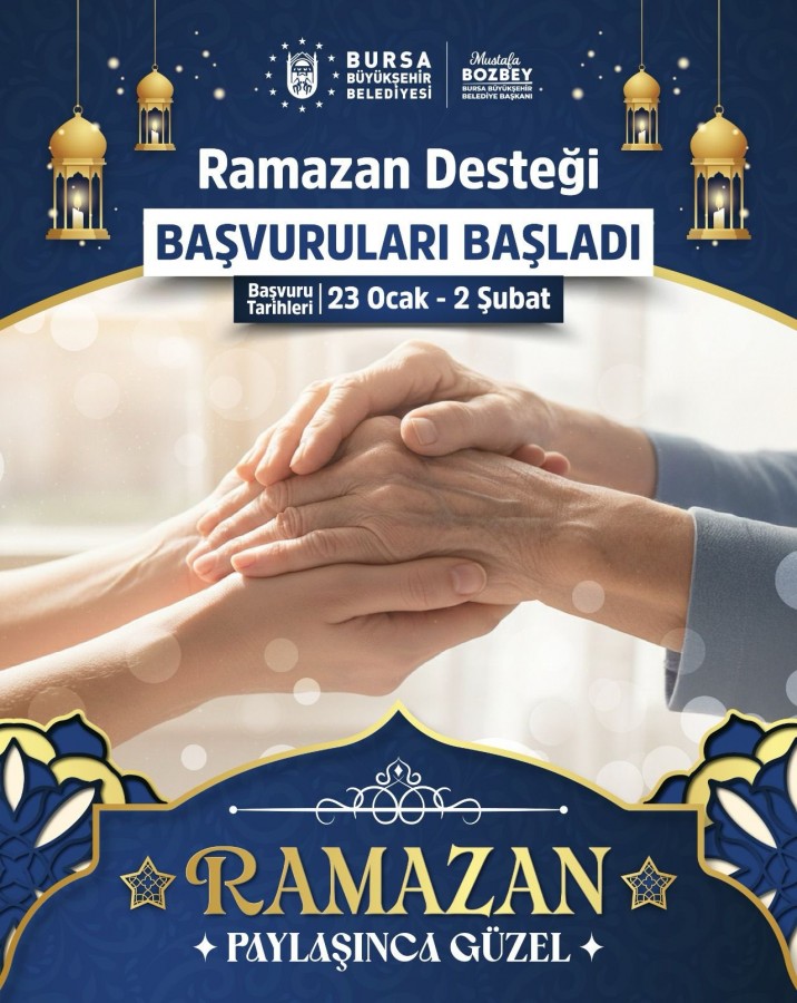 Bursalılar Dikkat! Ramazan Desteği Başvuruları Başladı