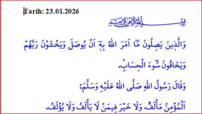 Cuma Ayeti̇ 23.01.2026 Ayet