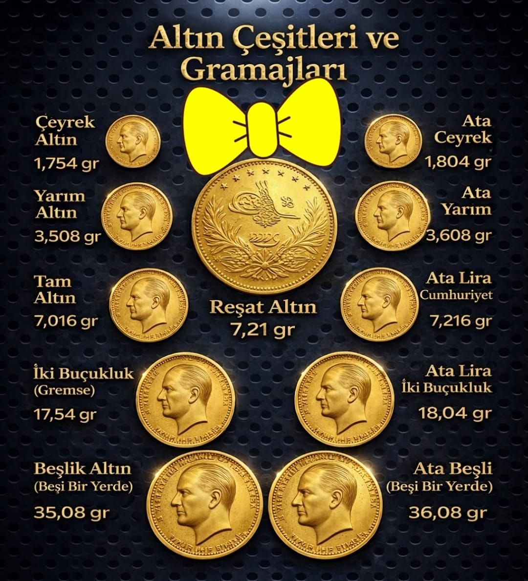Hangi Altın Kaç Gram! İşte Altın Çeşitleri Ve Gramajları-2