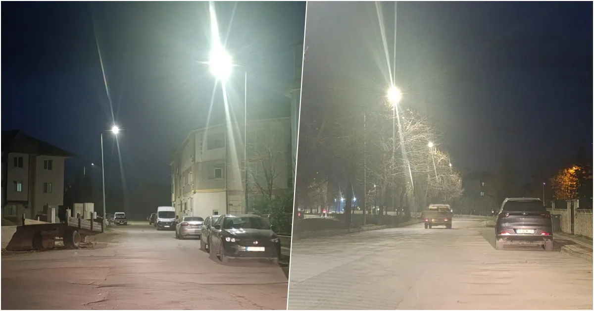 İnegöl'de Bazı Sokak Lambaları Değişti! Peki Sarı Işık Mı Daha Iyi Beyaz Işık Mı (2)