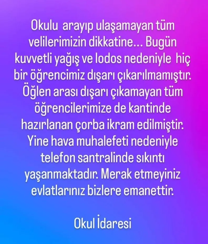 İnegöl'de Örnek Müdür, Örnek Okul Velilere Verilen Mesaj Duygulandırdı