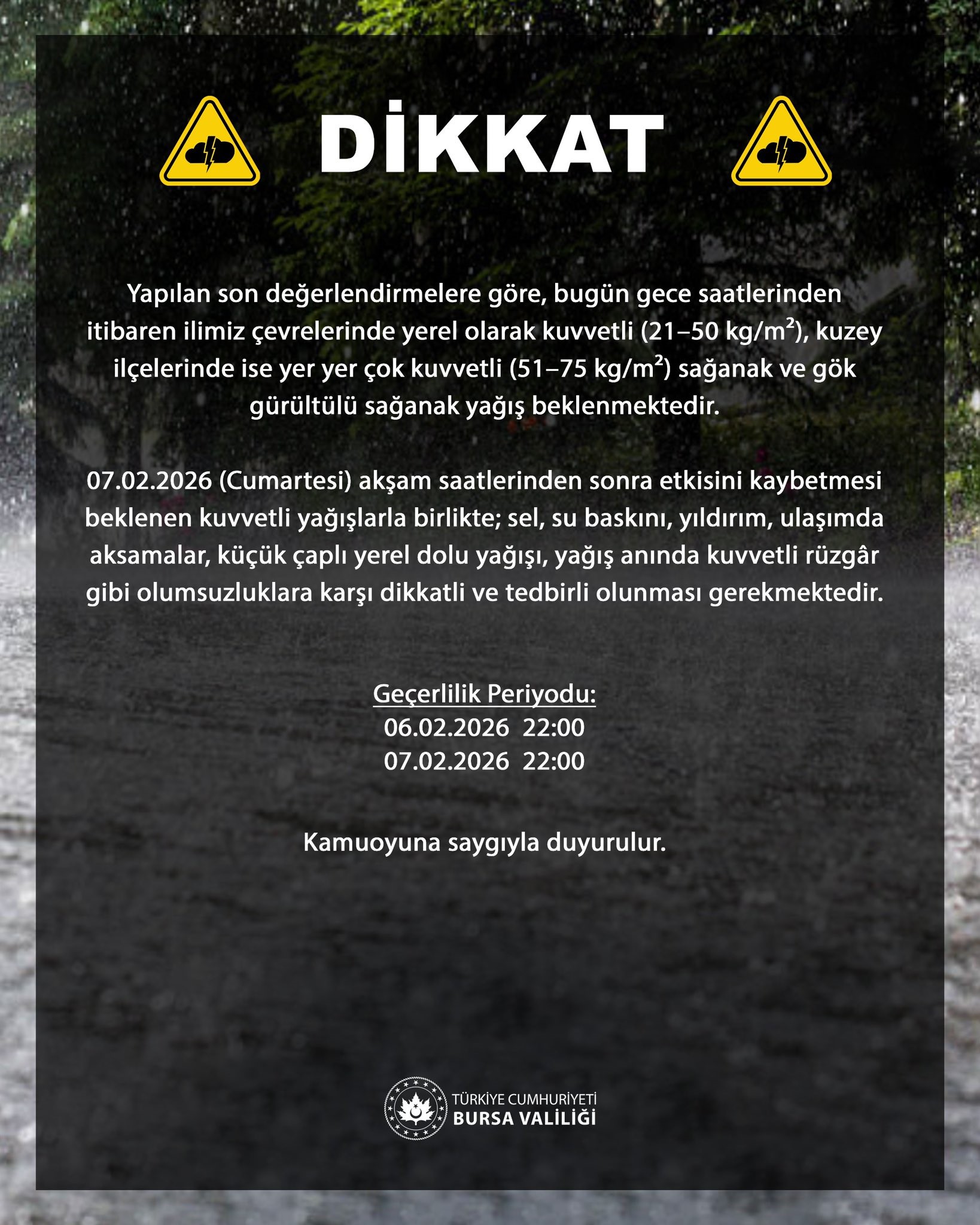 Bursa Valiliğinden Kritik Uyarı!-2