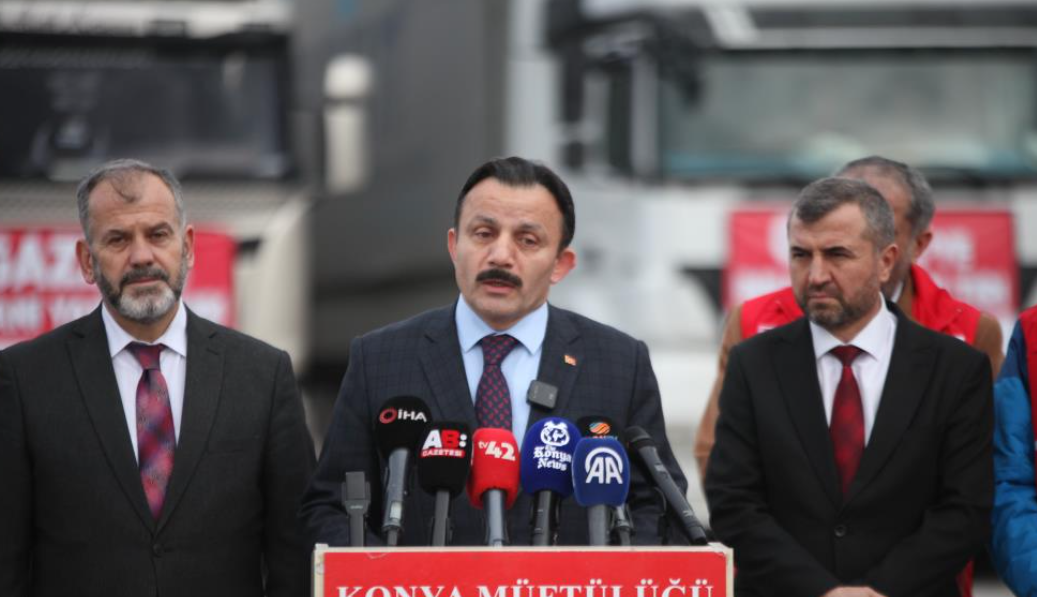 Konya'dan Gazze'ye 15 Tır Yardım Yola Çıktı (1)