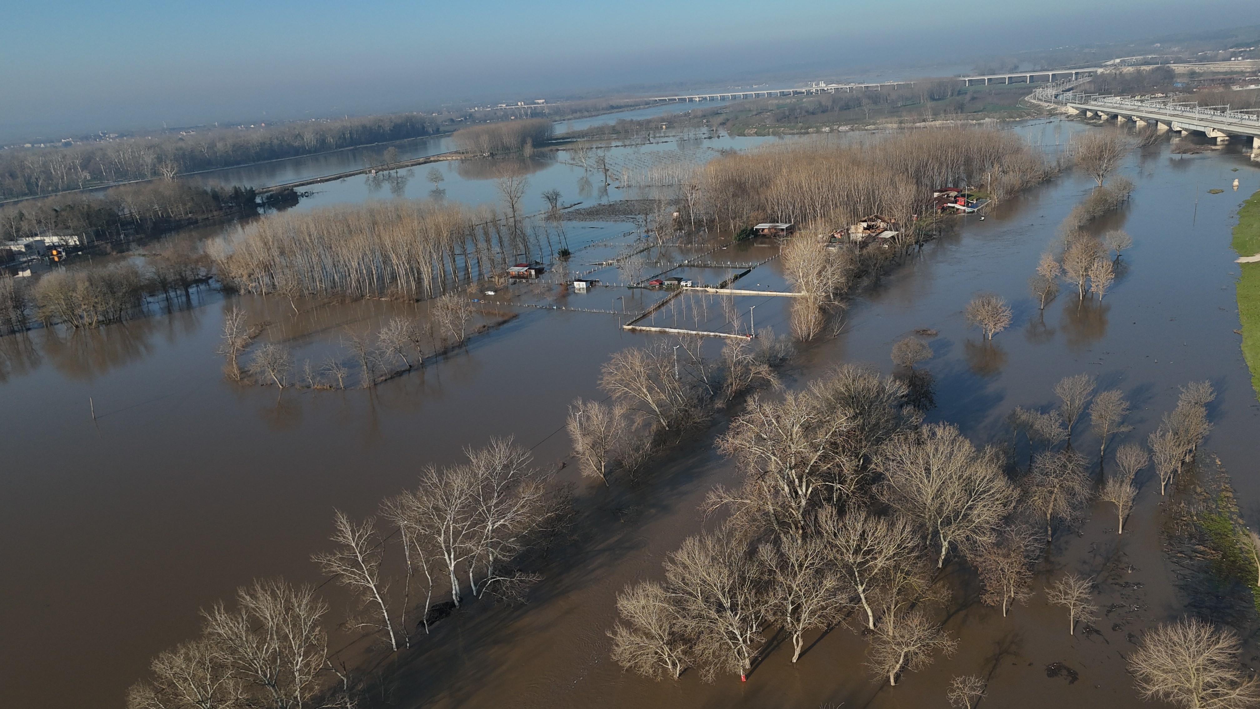 Meriç Nehri Taştı, Ovalar Su Altında Kaldı (4)