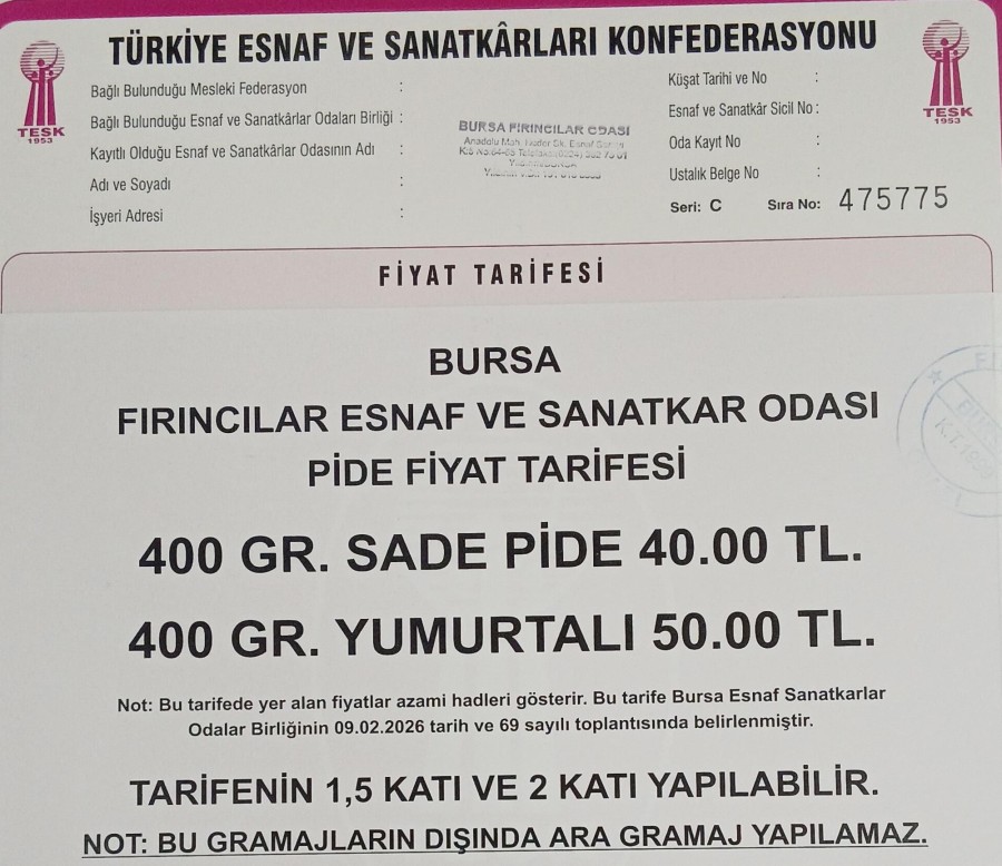 Ramazan Öncesi Fiyatlar Netleşti! Bursa'da Pide Kaç Tl Oldu F