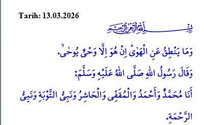 13 Mart 2026 Cuma Hutbesi Ayeti