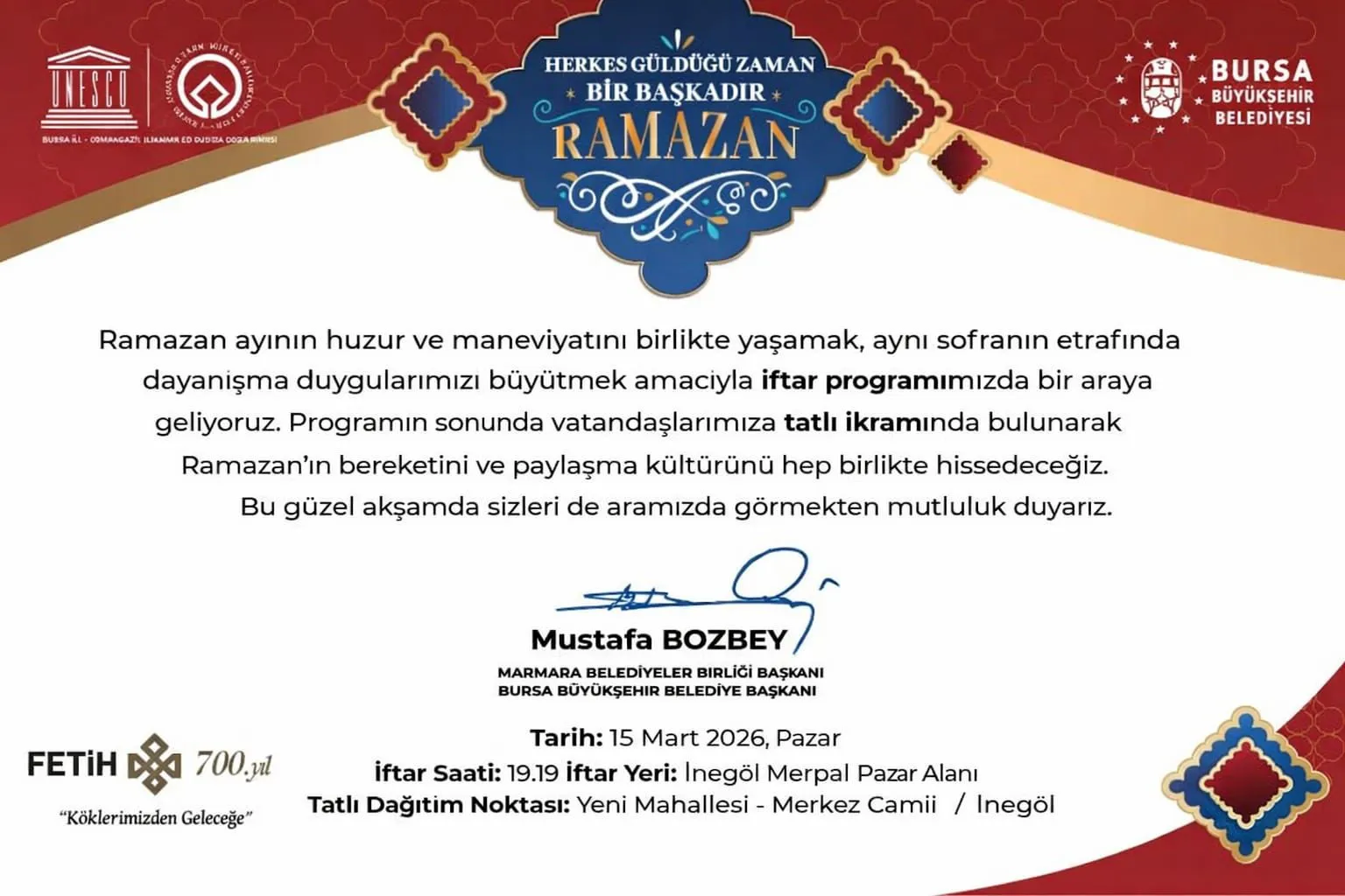 Başkan Bozbey İnegöl’e Geliyor!