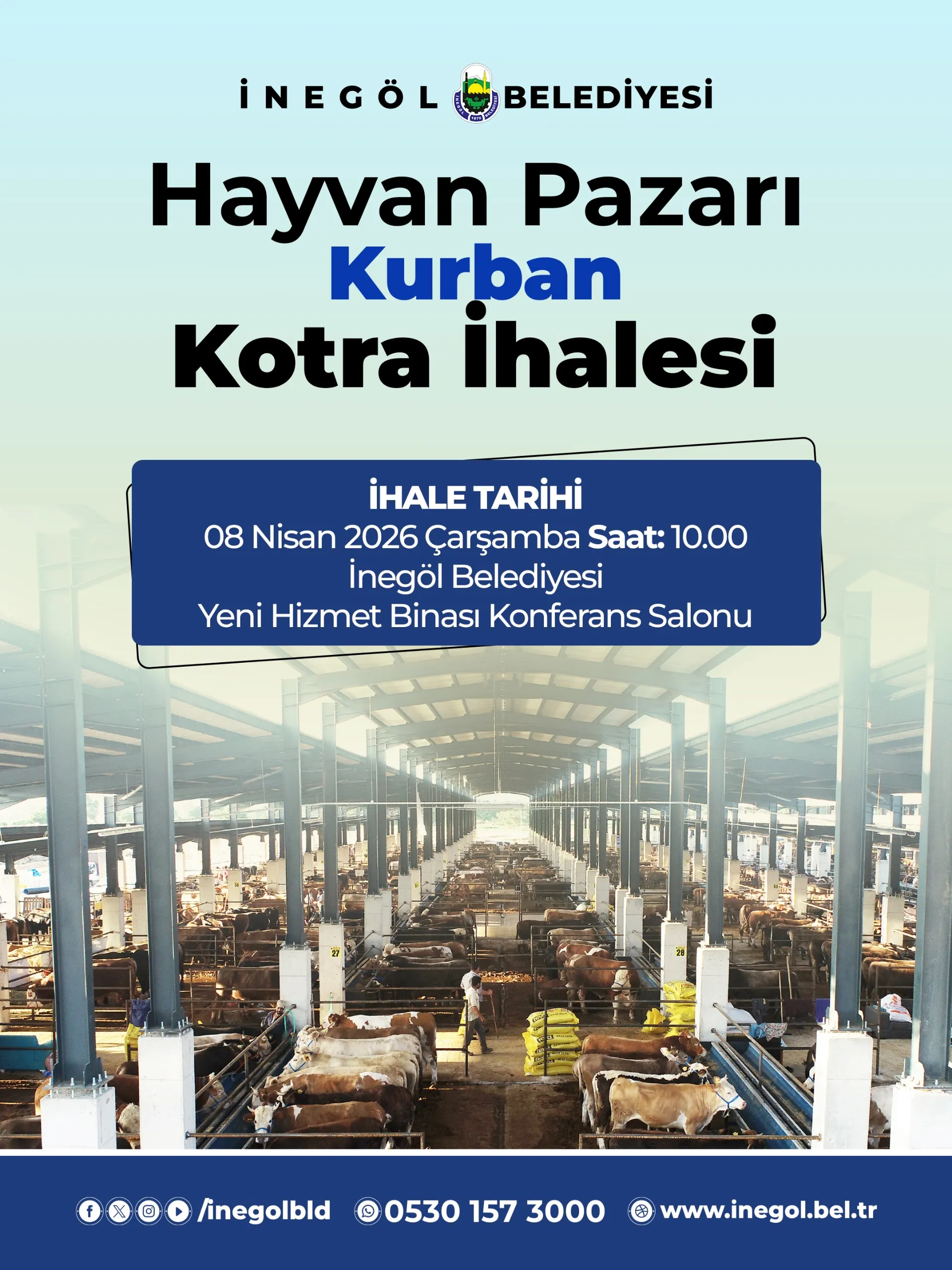 İnegöl Belediyesi Hayvan Pazarı Kotra İhalesi 8 Nisan’da Yapılacak (3)