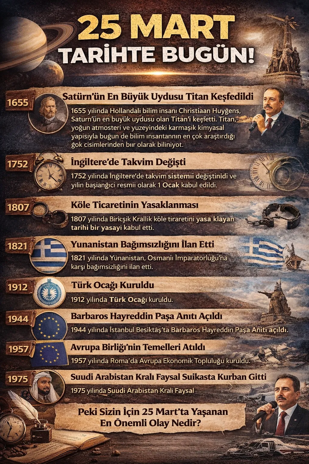 Titan’ın Keşfinden Muhsin Yazıcıoğlu’nun Hayatını Kaybettiği Helikopter Kazasına Kadar 25 Mart Tarihte Bugün!