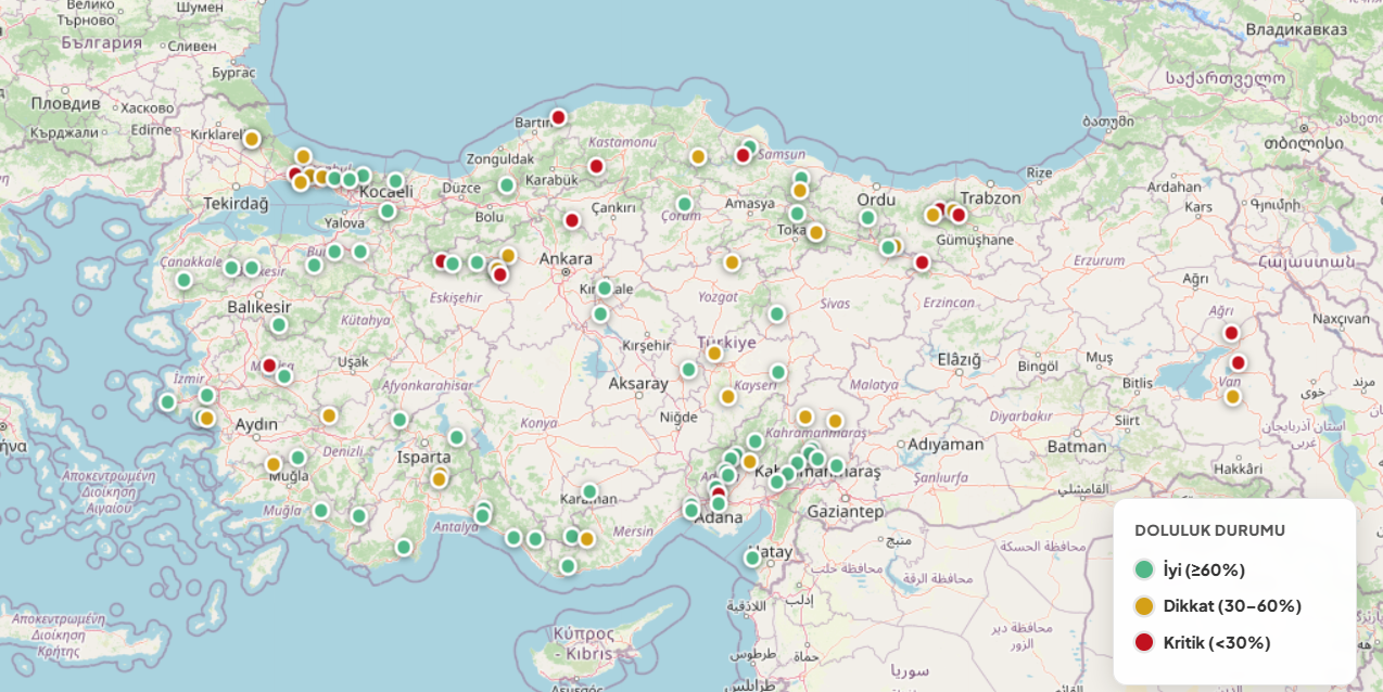 Türkiye’de Baraj Doluluk Oranları Açıklandı İstanbul Yükseldi, Ankara Kritik Sınırda! (1)