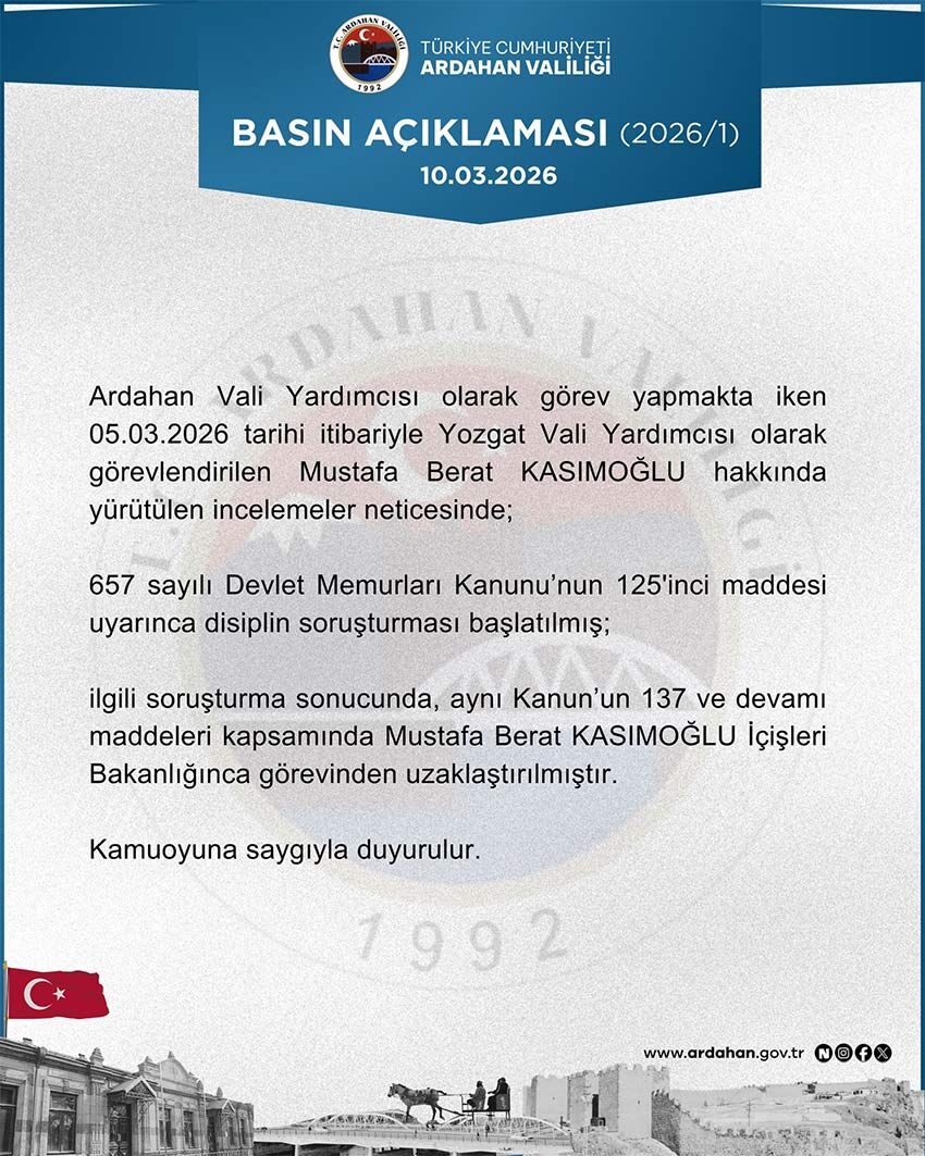 Vali Yardımcısı Kasımoğlu Iddialar Sonrasında Görevden Uzaklaştırıldı (1)-1