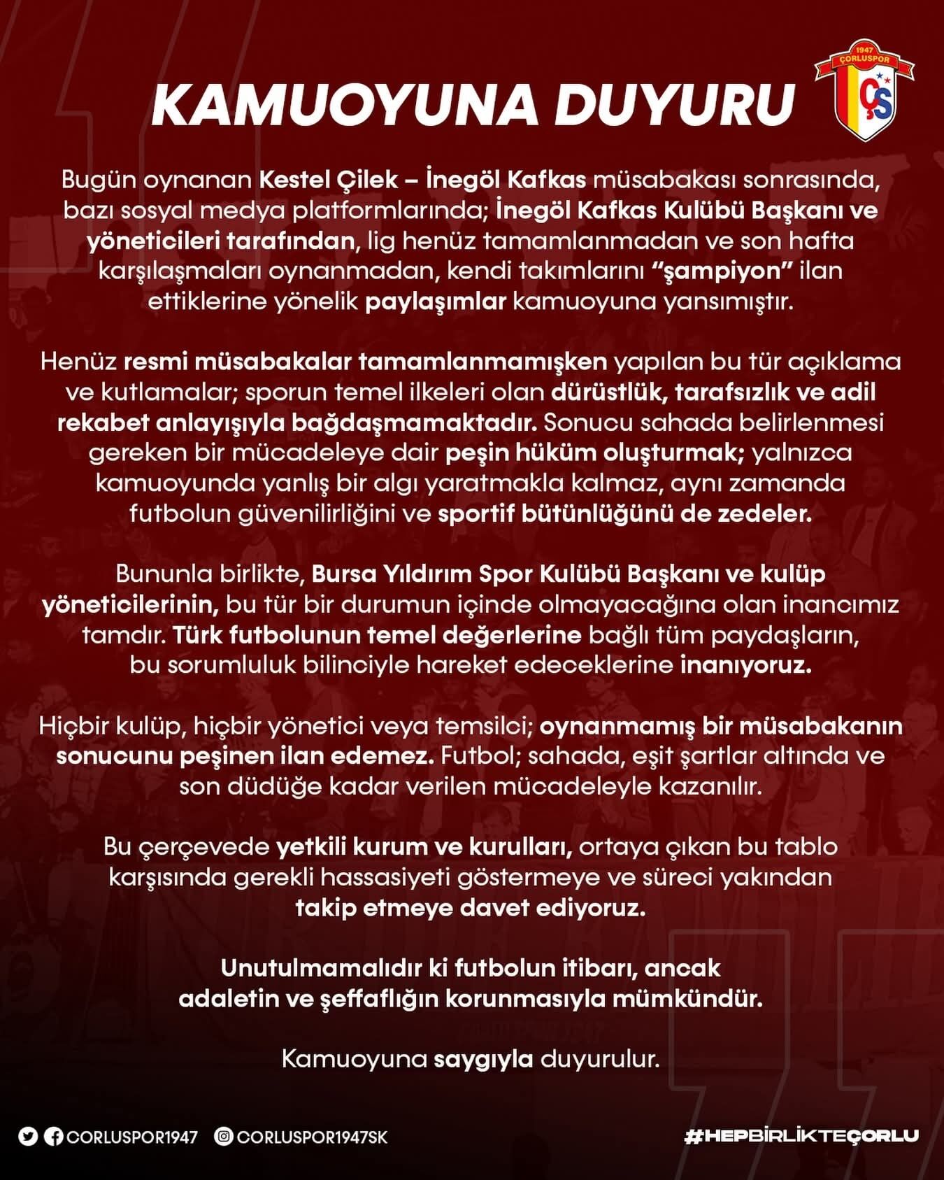 Çorluspor, Sahada Yapamadığını Sosyal Medya'da Mı Arıyor