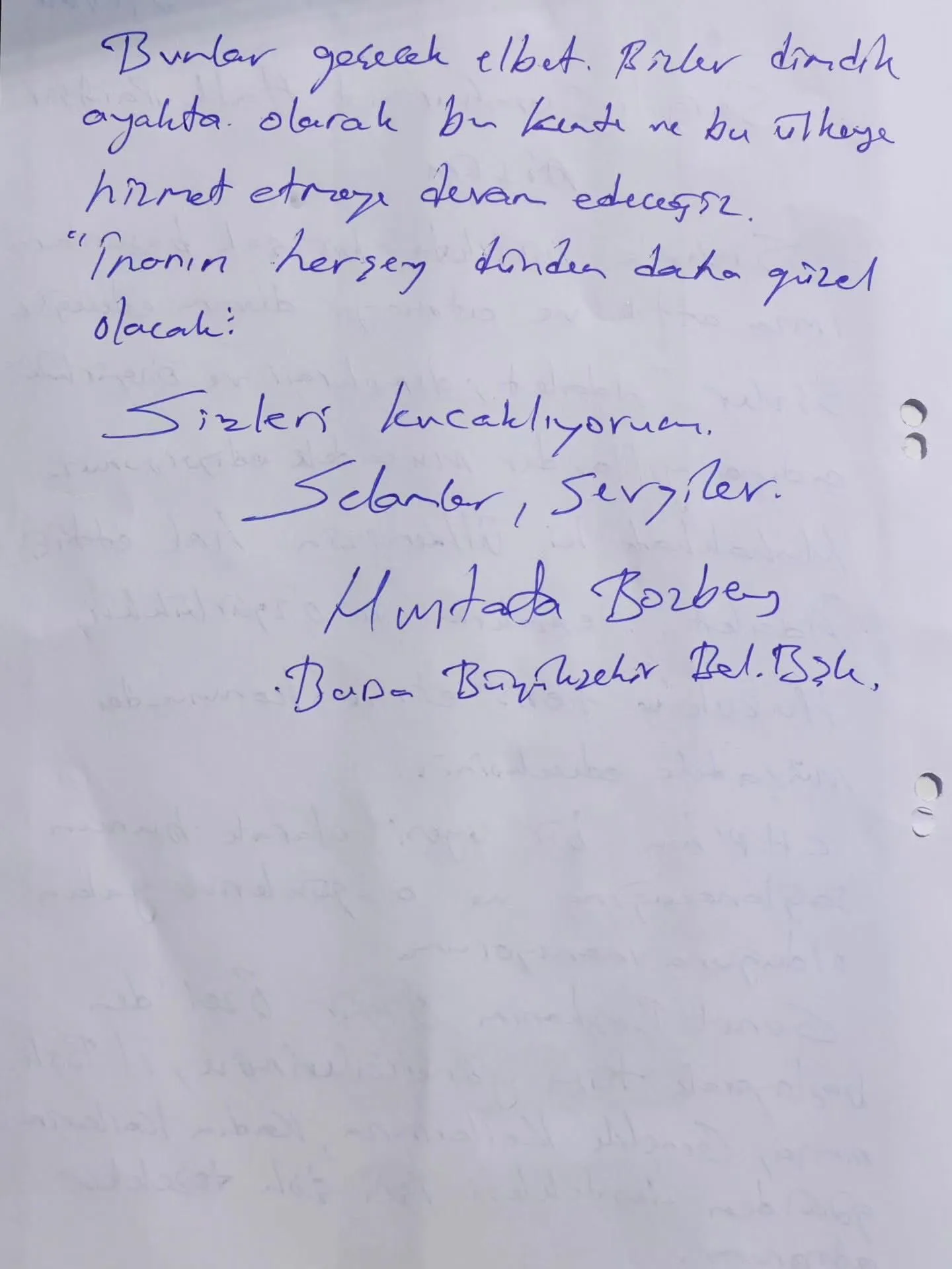 Gözaltındaki Mustafa Bozbey'den Chp'ye Mektup (1)
