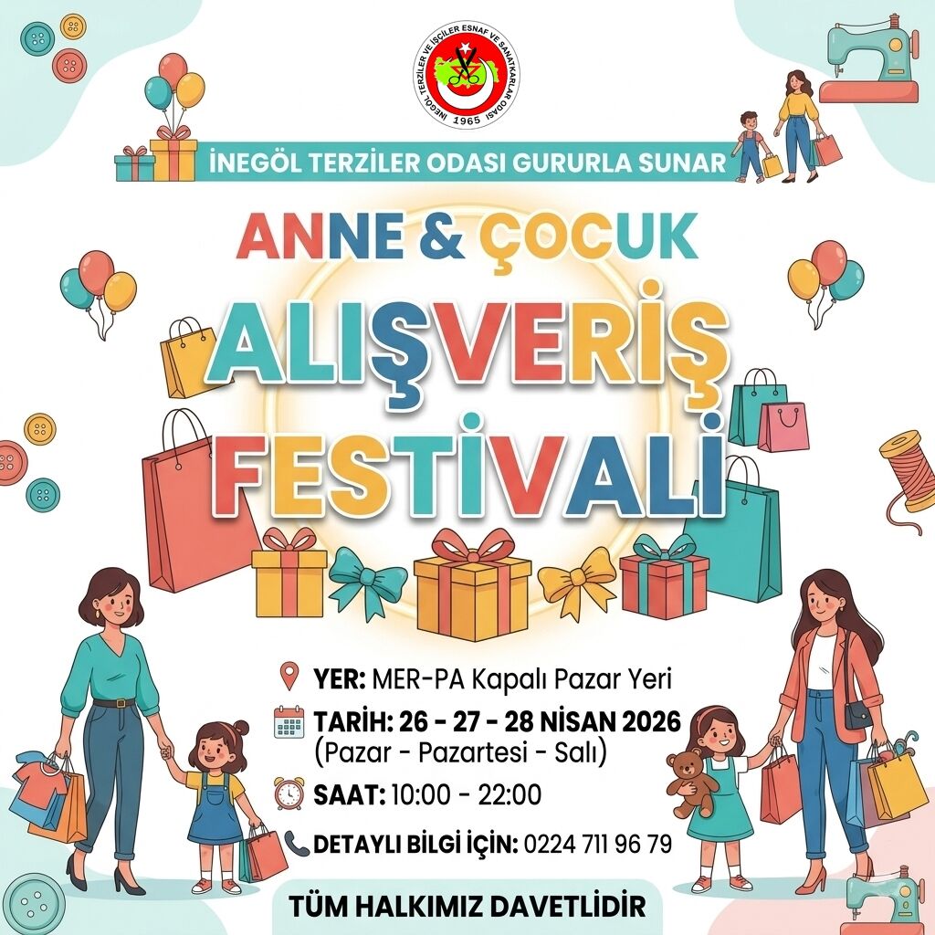 İnegöl'de Anne Ve Çocuk Alışveriş Festivali Başlıyor