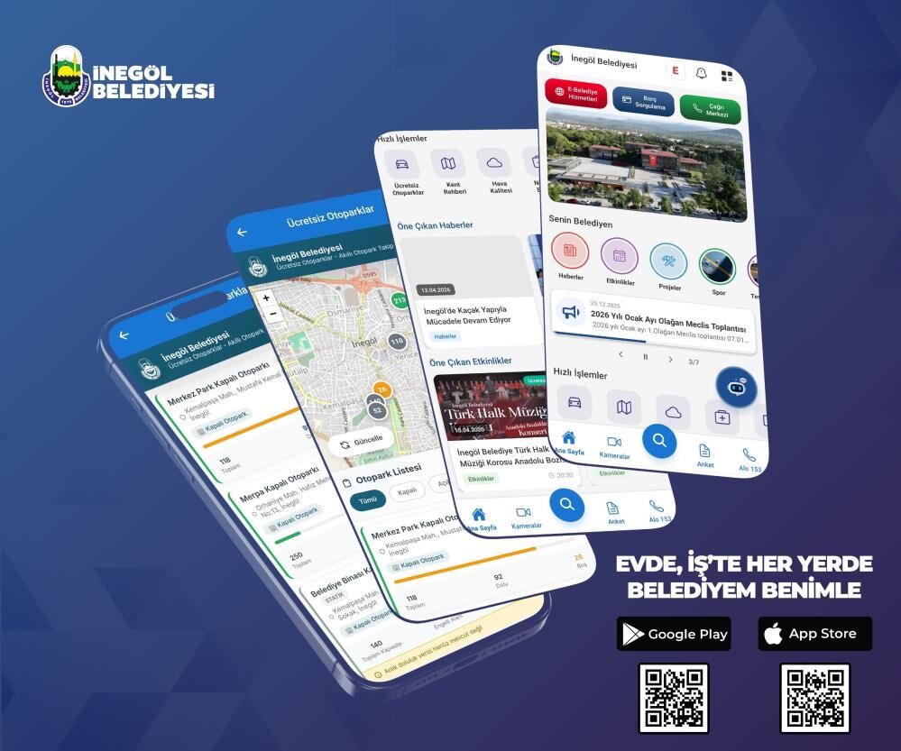 İnegöl'de Büyük Yenilik! Otoparkların Anlık Doluluk Oranı Artık Cebinizde