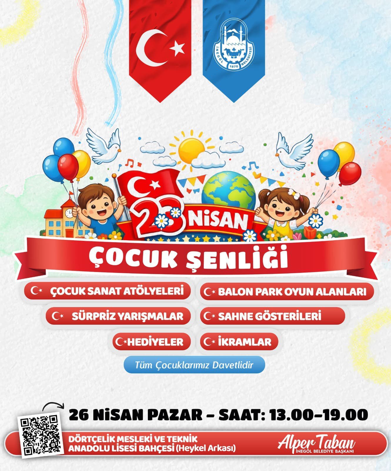 İnegöl’de Çocuk Şenliği Pazar Günü Yapılacak (1)