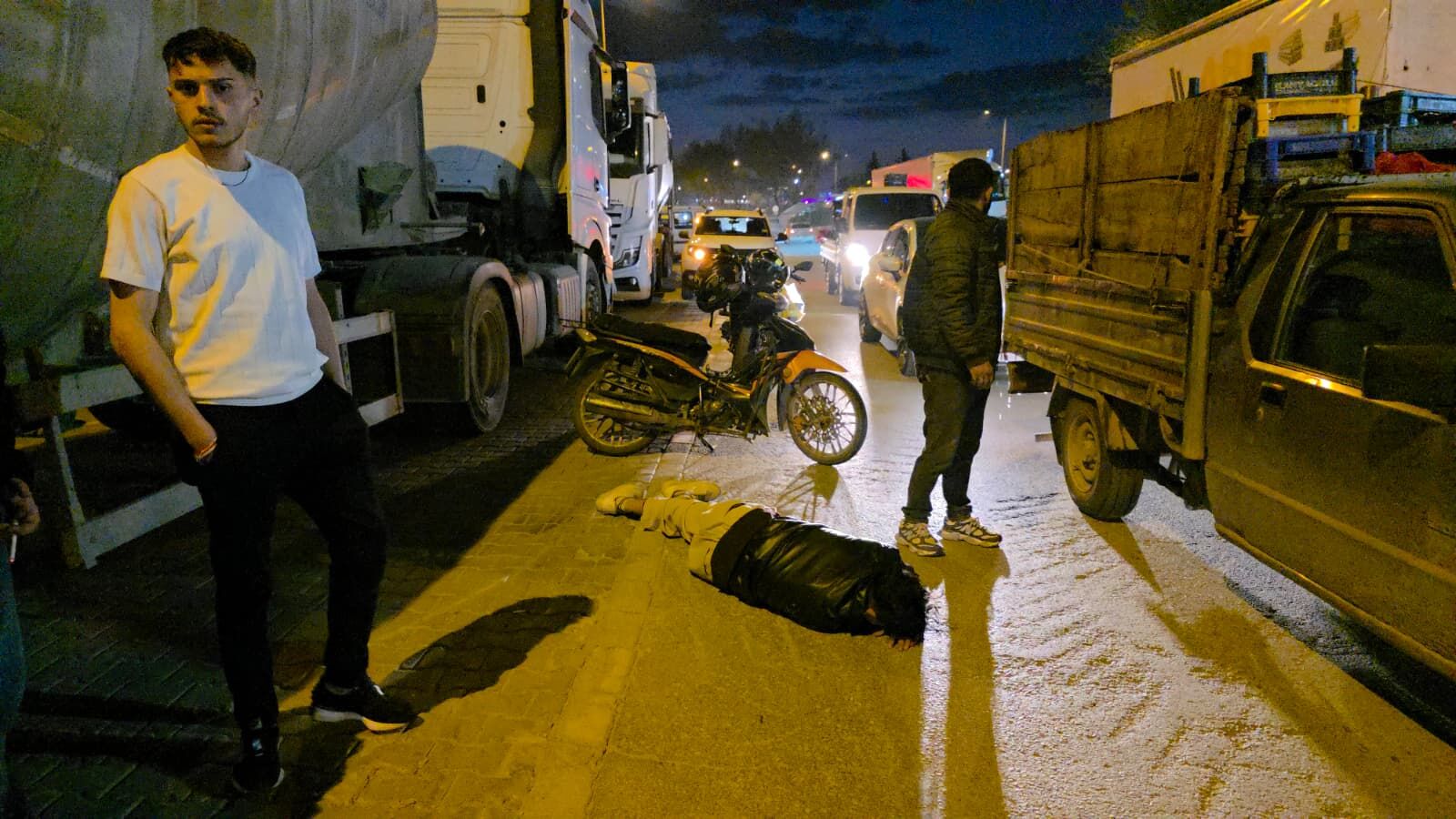 İnegöl’de Korkutan Kaza! Otomobil Ile Motosiklet Çarpıştı-1