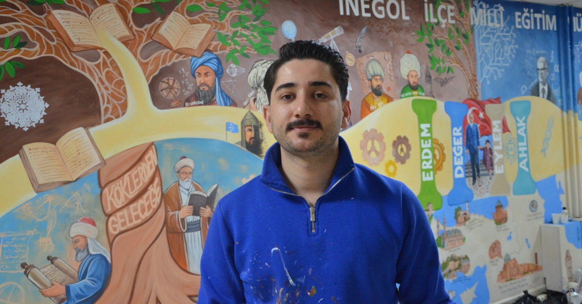İnegöl'de Türkiye Yüzyılı Maarif Modeli Duvar Resmine Dönüştü (4)