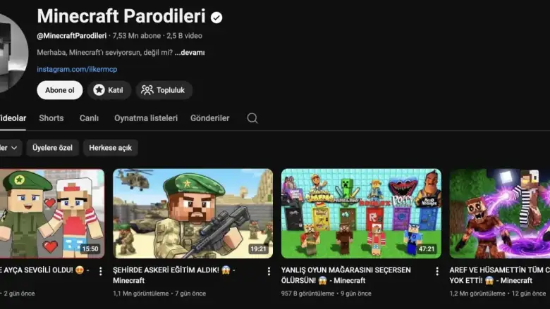 İnegöllü Youtuber’a Erişim Engeli! 7,5 Milyonluk “Minecraft Parodileri” Kanalı Kapandı!-1