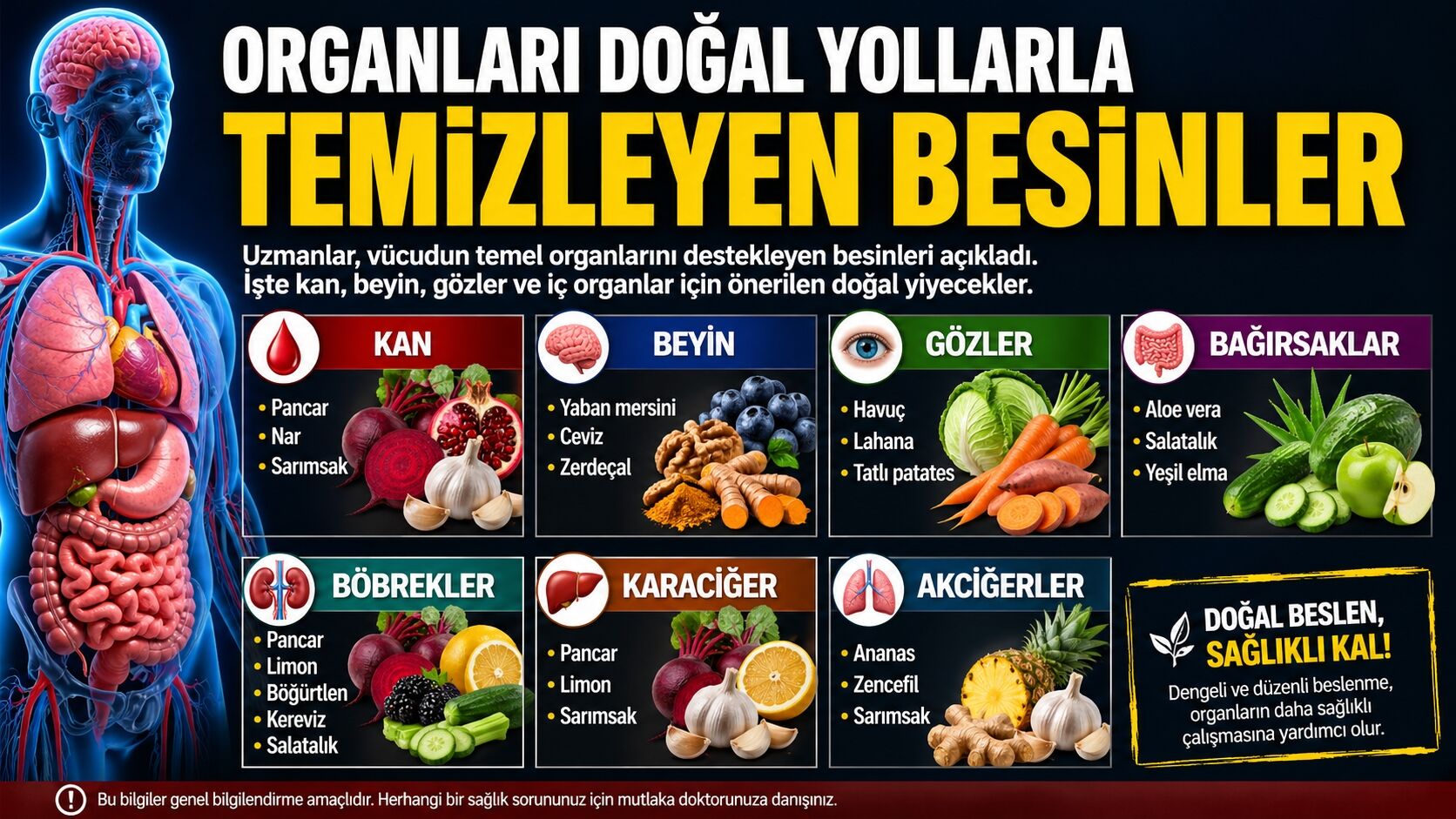 Organları Doğal Yollarla Destekleyen Besinler Hangileri