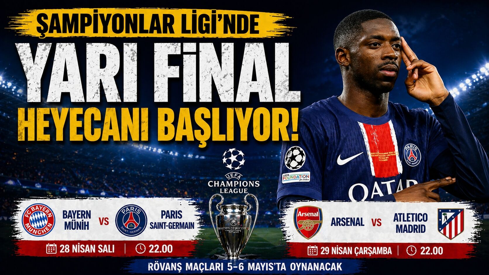 Şampiyonlar Ligi’nde Yarı Final Heyecanı Başlıyor (2)