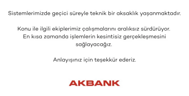 Türkiye'nin Dev Bankasına Erişim Sorunu! Akbank Çöktü! Akbank Mobil Neden Açılmıyor (2)