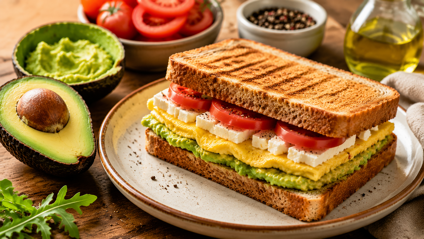 5 Dakikada Hazır, Saatlerce Tok Tutan Tarif! Avokadolu Yumurtalı Tost Kahvaltıların Yeni Gözdesi