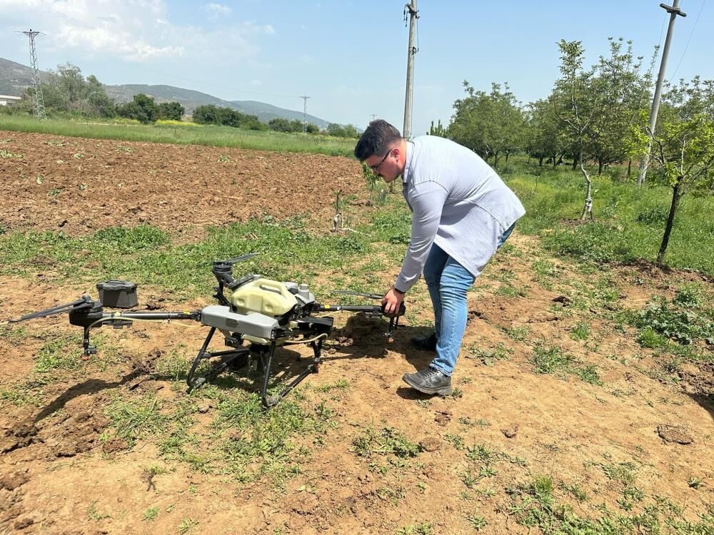 Bursa'da Çiftçiye Drone Desteği! (2)