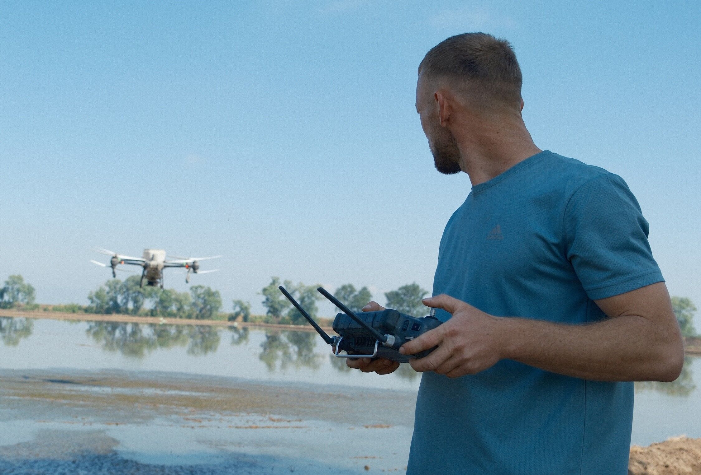 Bursa'da Dron Ile Çeltik Ekimi (3)