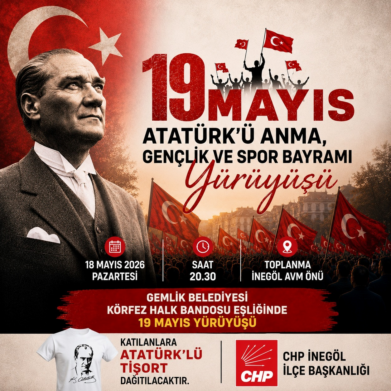 Chp İnegöl’den 19 Mayıs İçin Gençlik Yürüyüşü (2)