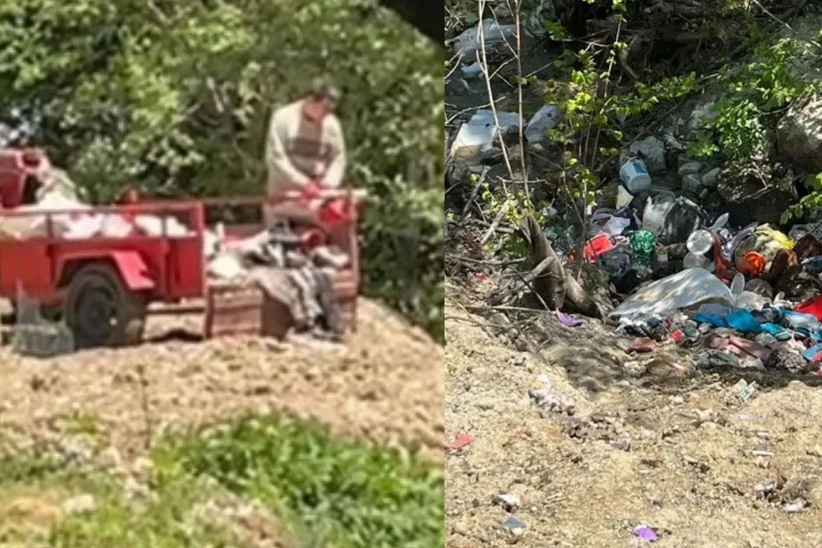 İnegöl Çöp Faciası! Römork Dolusu Çöp Ormana Döküldü-1
