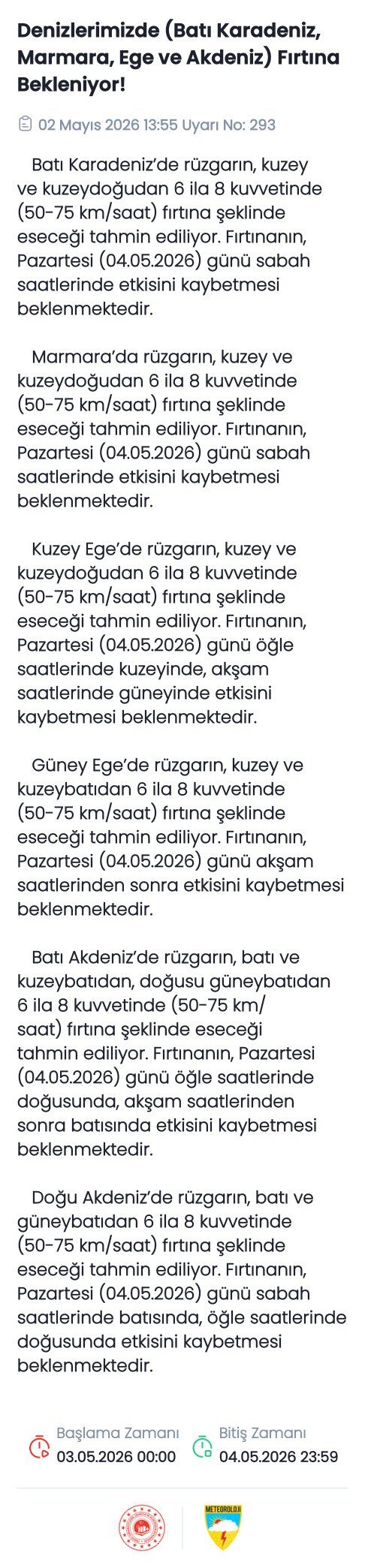 Meteoroloji’den Kritik Uyarı! Fırtına Geliyor...