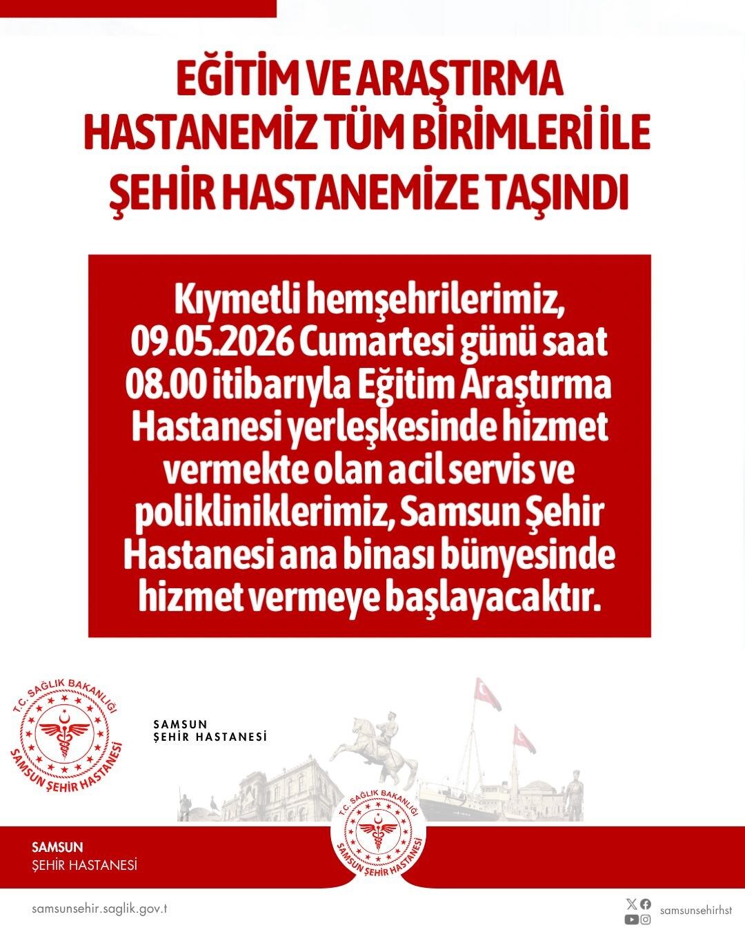 Samsun Eğitim Ve Araştırma Hastanesi Tüm Birimleriyle, Şehir Hastanesine Taşındı (1)