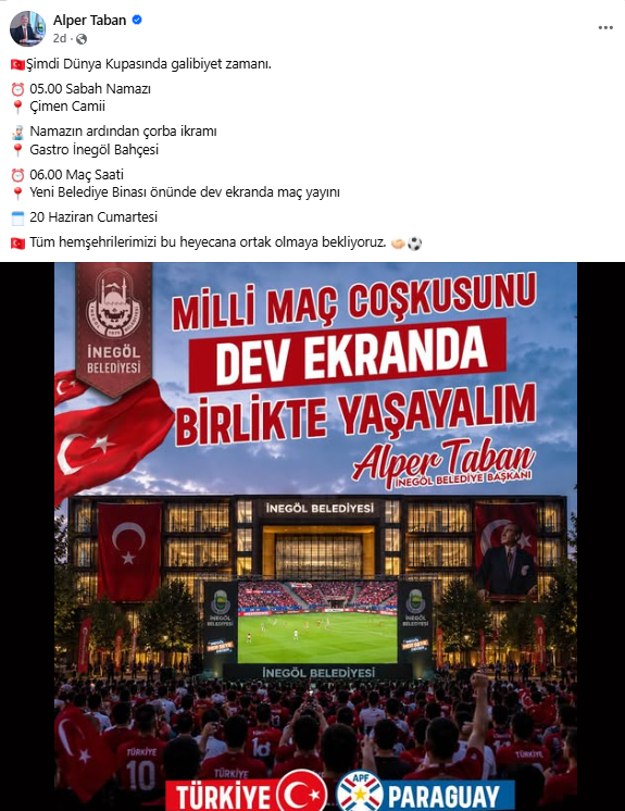 Başkan Taban’dan Dünya Kupası Daveti