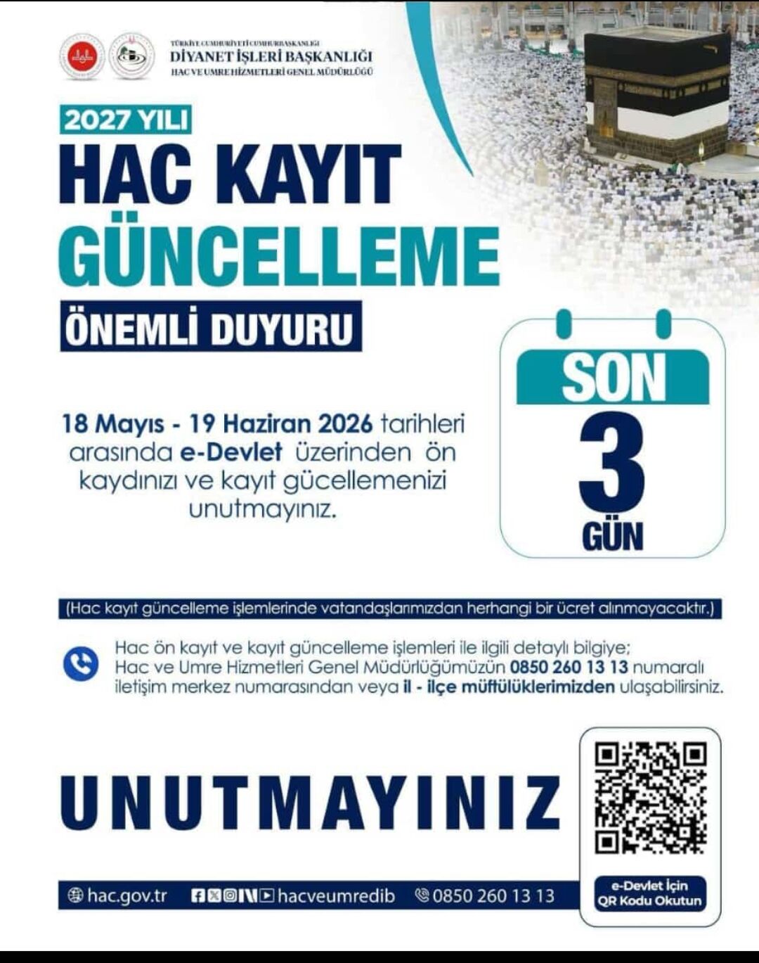 Bursa'da Hac Kayıtları İçin Son 3 Gün! (1)
