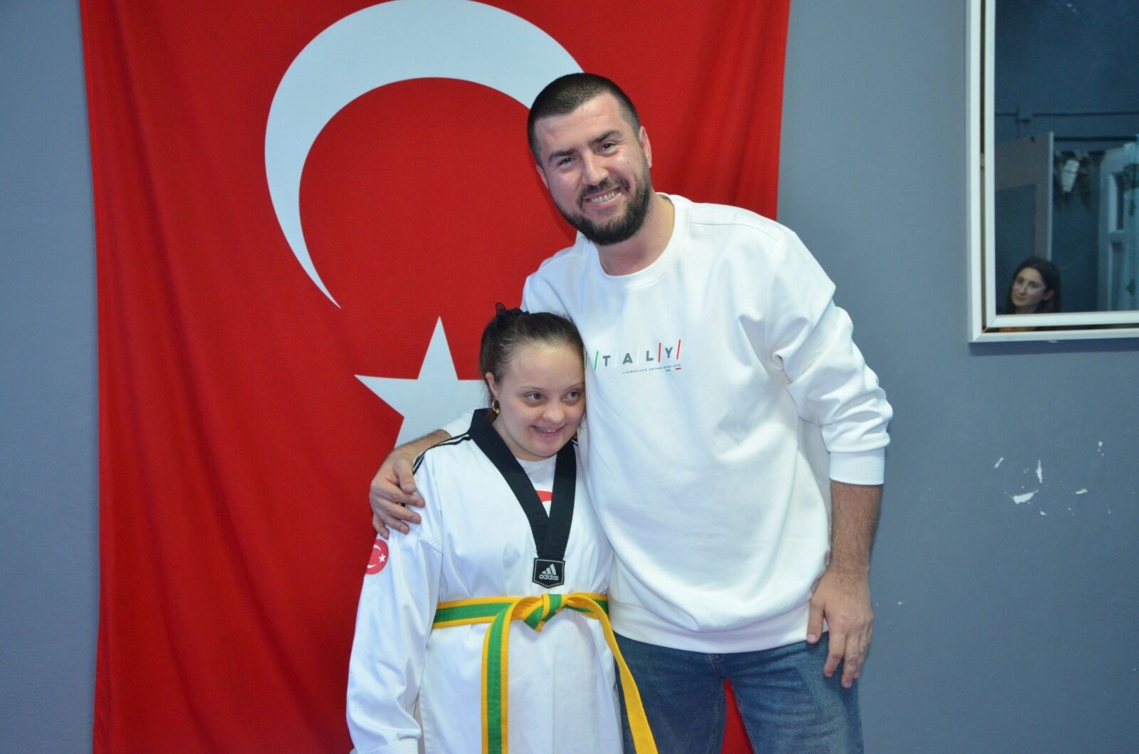 Down Sendromlu Zeynep Tekvandoda Sarı Kuşak Sevinci Yaşadı (1)