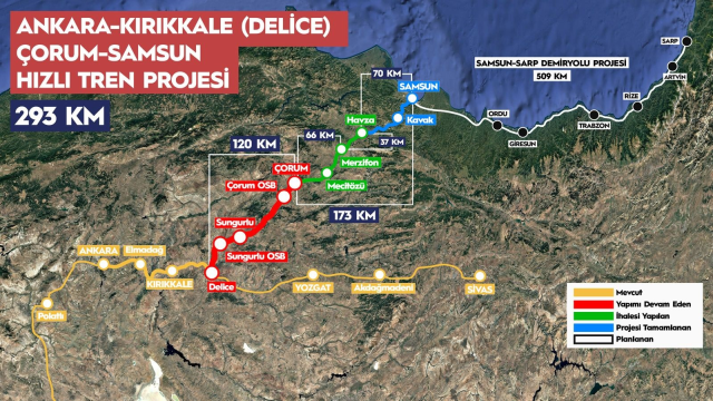 Ulaştırma Bakanı Uraloğlu Müjdeyi Verdi! Ankara Samsun Hızlı Tren Hattı 2,5 Saate İnecek-1