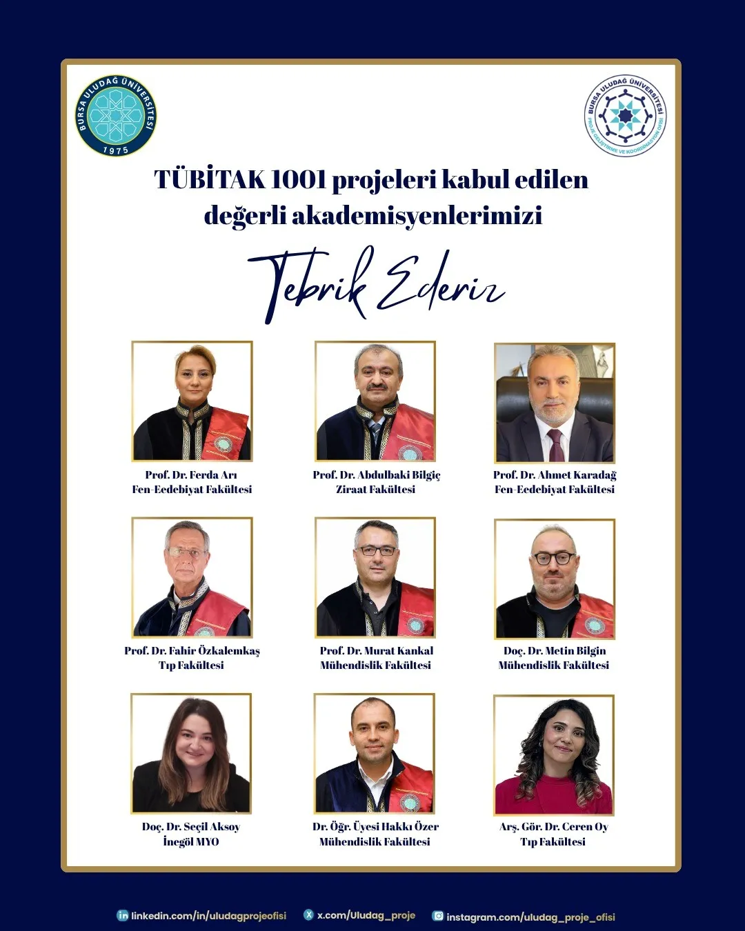 Bursa Uludağ Üniversitesi’nin 9 Projesine Tübi̇tak Desteği (3)