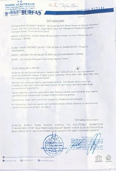 Bursa’da Burfaş Üzerinden 5 Milyon Liralık Fatura İddiası (2)