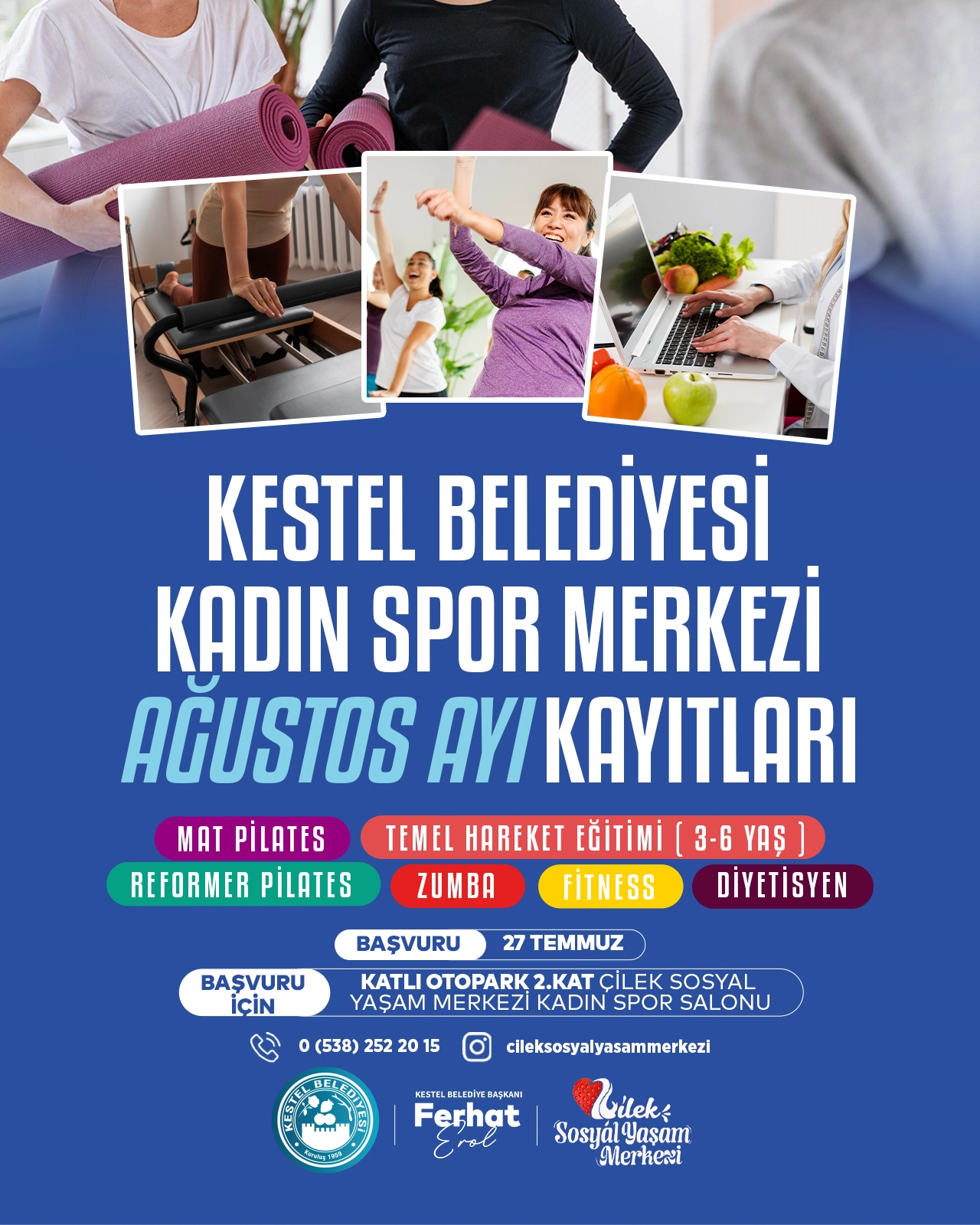 Genç Gazete Kestel Belediyesi Kadın Spor Merkezi’nde Ağustos Kayıtları Başlıyor