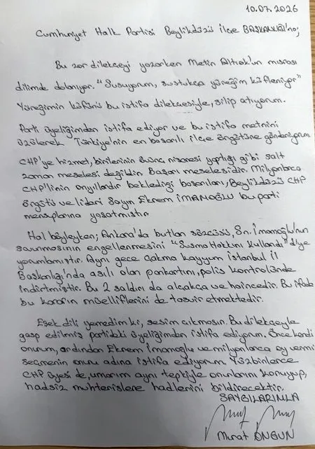 Murat Ongun Cezaevinde Chp'den Istifa Etti... (2)