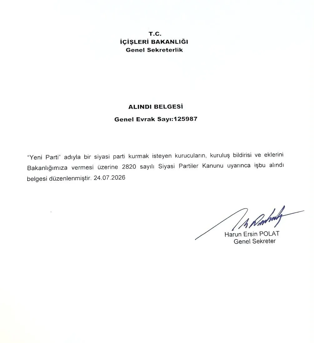 Özgür Özel, Yeni̇ Parti’nin Logosunu Ve Kuruluş Belgesini Paylaştı (2)