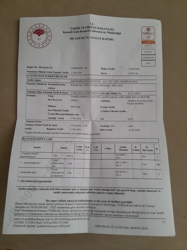 Tahsildaroğlu’ndan Listeria Tespitine Ilişkin Açıklama (1)-1