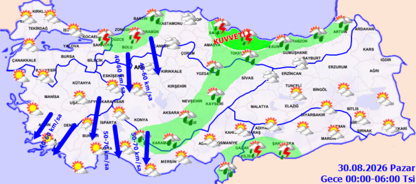 Bugün Türkiye’de Fırtınalar Esecek! Meteoroloji 26 Ili Uyardı 29 Ağustos Hava Durumu (4)