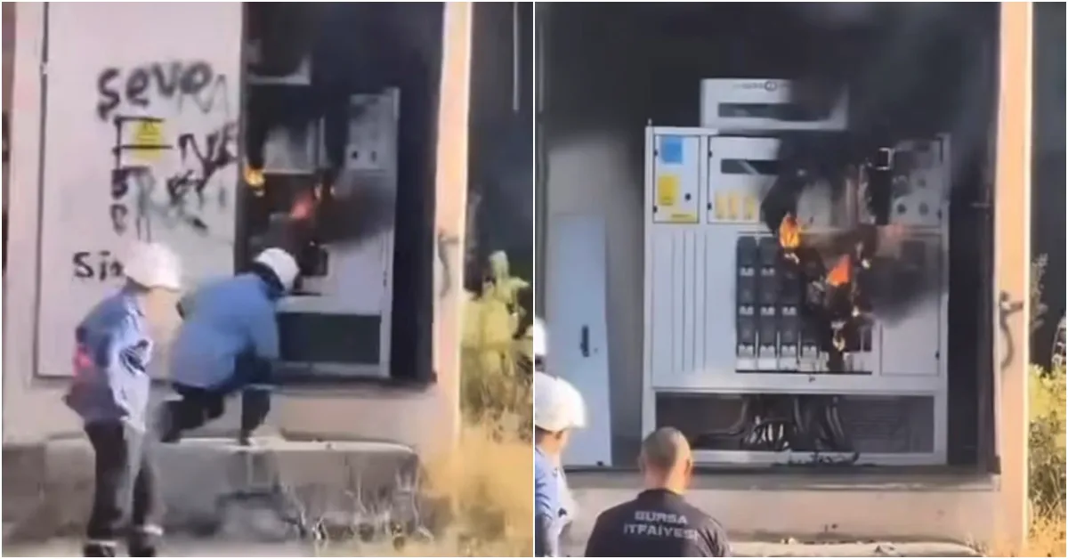 Bursa’da Trafo Yangını İtfaiye Söndürdü, Uedaş Onarım Yaptı
