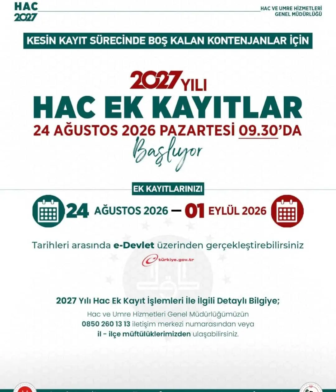 Genç Gazete 2027 Hac Ek Kayıtları Başlıyor! Başvurular E Devlet Üzerinden Yapılacak-1