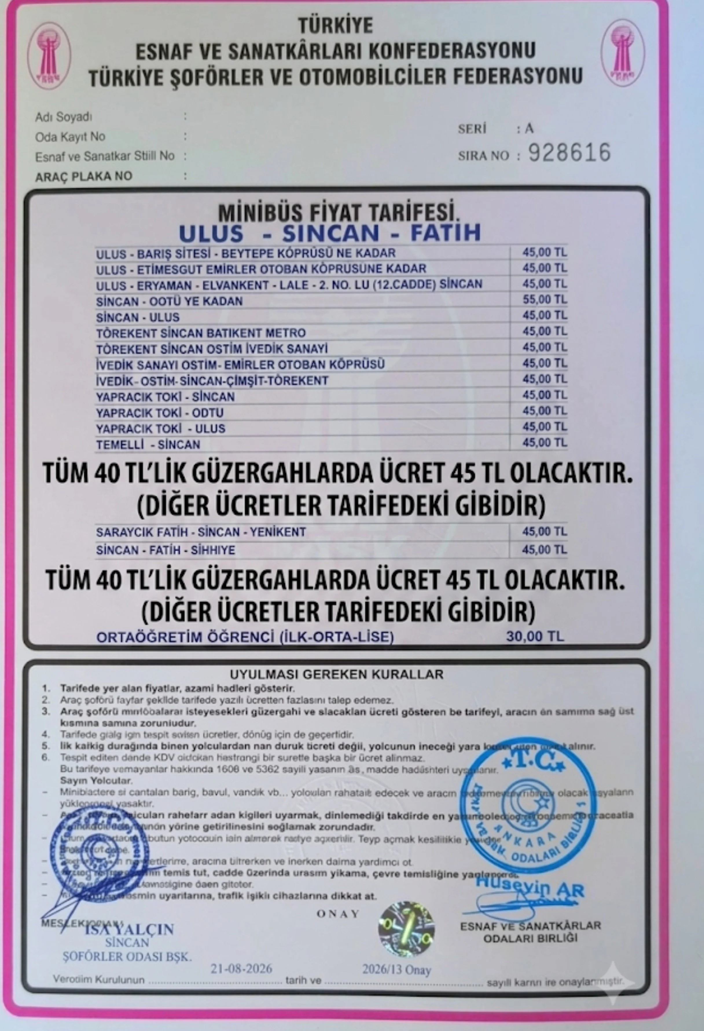 Genç Gazete Ankara’da Ulaşıma Bir Zam Daha! Dolmuş Ücretleri 45 Tl’ye Çıktı (1)