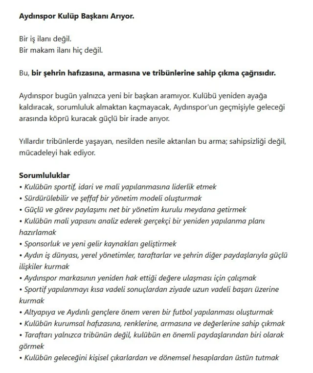 Genç Gazete Bir Dönem Süper Lig’i Salladılar! Şimdiyse Iş Ilanıyla Kulübe Başkan Arıyorlar (3)