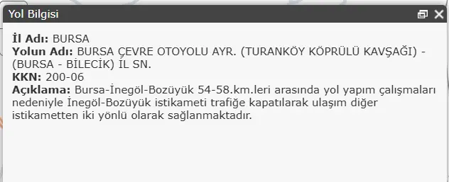 Genç Gazete İnegöl Bozüyük Yolunu Kullanacaklar Dikkat! Bir Yön Trafiğe Kapatıldı-1