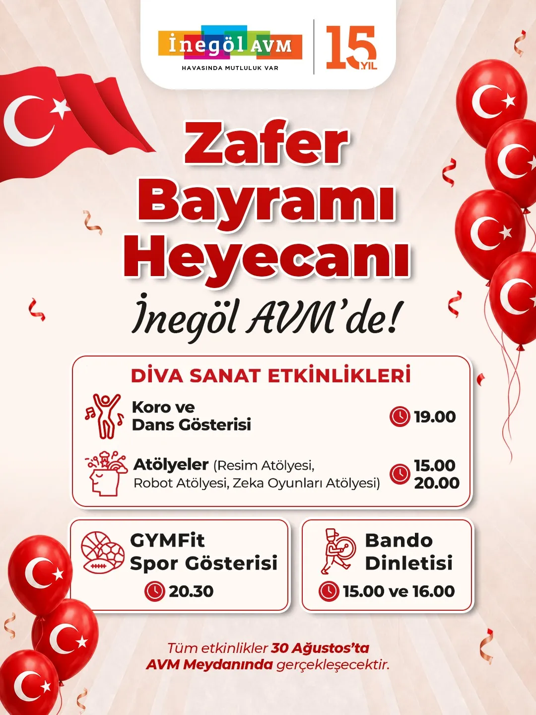 İnegöl Avm’de 30 Ağustos Zafer Bayramı Etkinliklerle Kutlanacak (2)